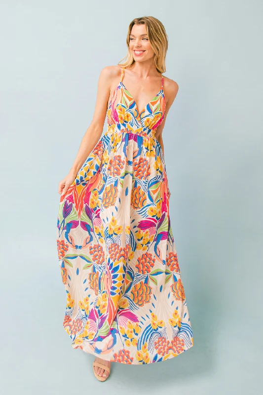 GARDEN EXPLORER WOVEN MAXI DRESS