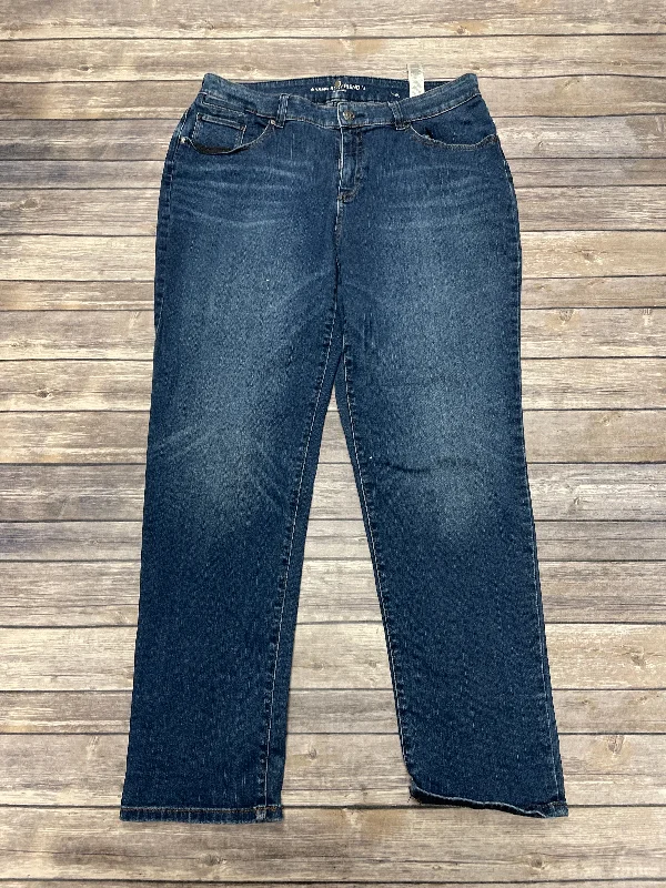 Blue Denim Jeans Boyfriend Chicos, Size 12