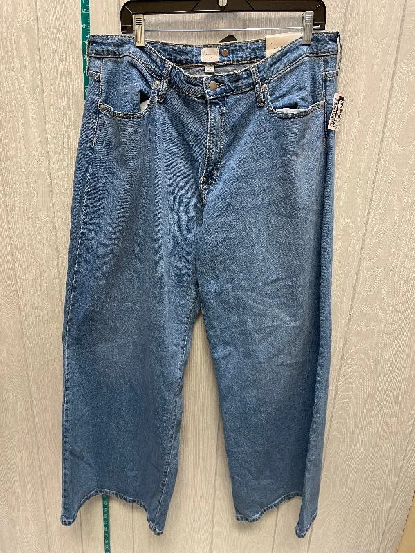 Blue Denim Jeans Wide Leg A New Day, Size 16