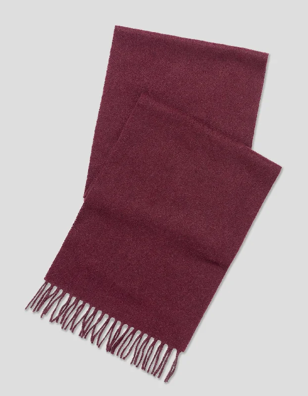 CASHMERE SOLID MUFFLER - BURGUNDY