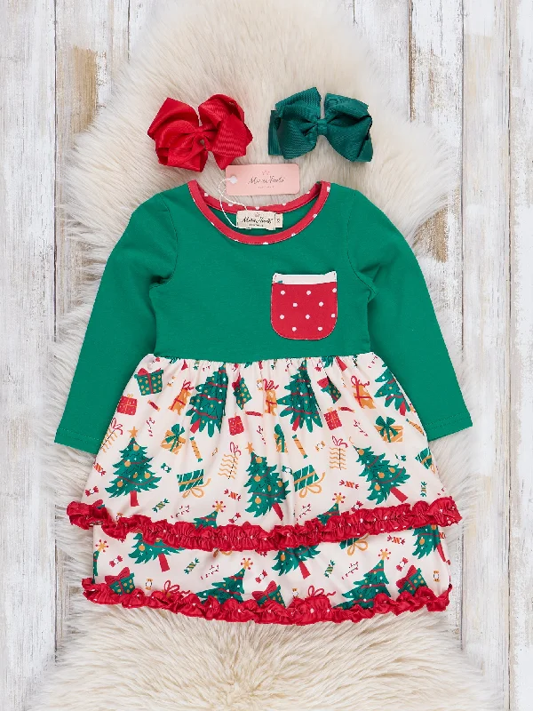 Christmas Morning Ruffle Dress