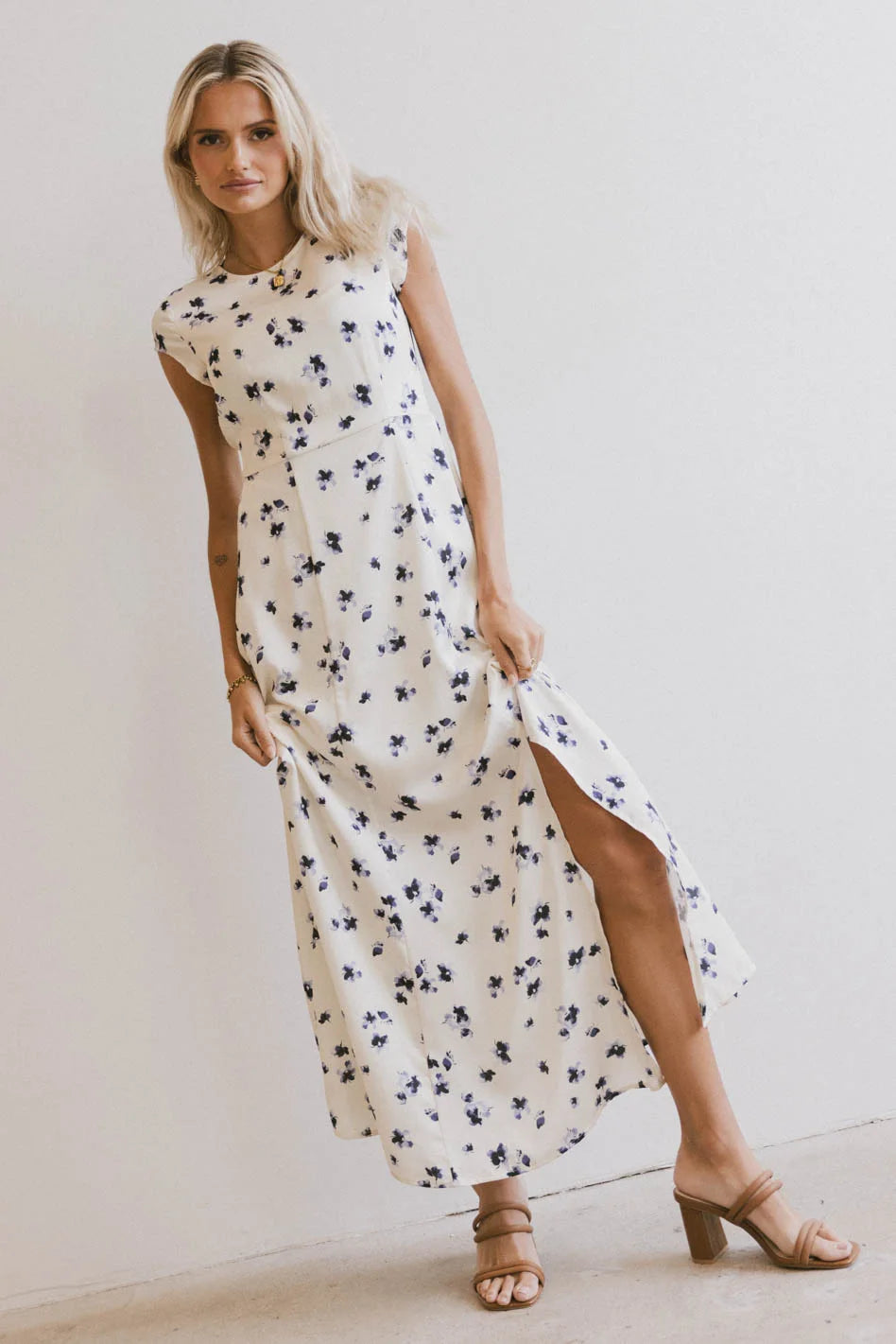 Daniella Floral Dress in Cream