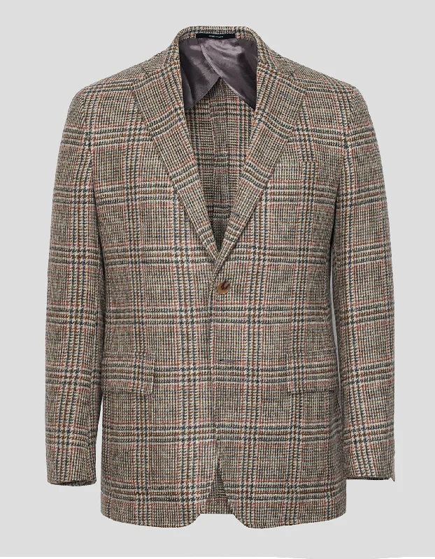 MAGEE LIGHT BROWN MULTI PLAID SPORT COAT - MTO