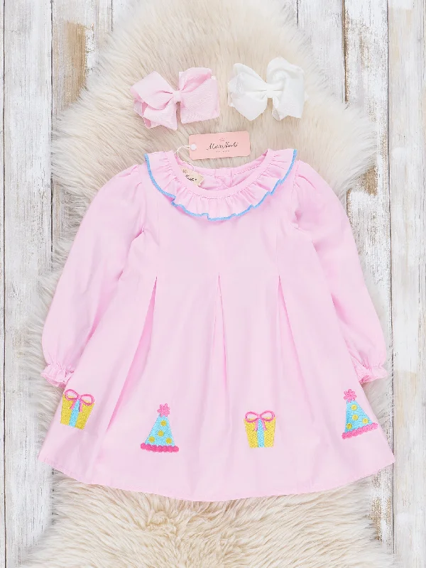 Pink Cotton Birthday Party Dress