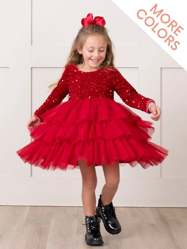 Sparkle Party Triple Tiered Tulle Dress