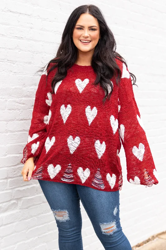 I Can Make Your Heart Beat Sweater, Red