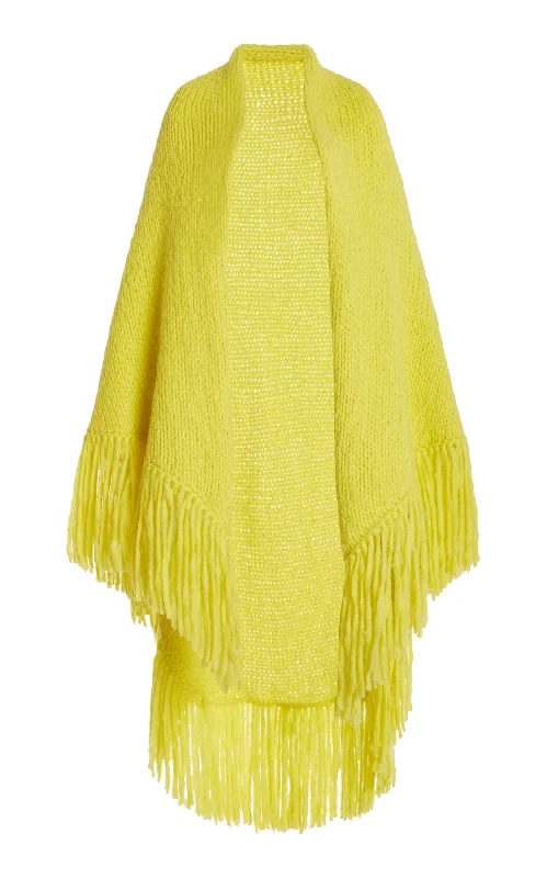 Lauren Knit Wrap in Citrine Welfat Cashmere