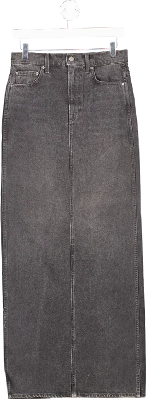 GRLFRND Grey Denim Pencil Skirt UK W26