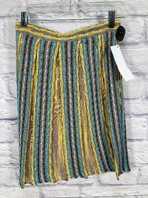 Skirt Designer By Missoni In Grey & Yellow, Size: 4