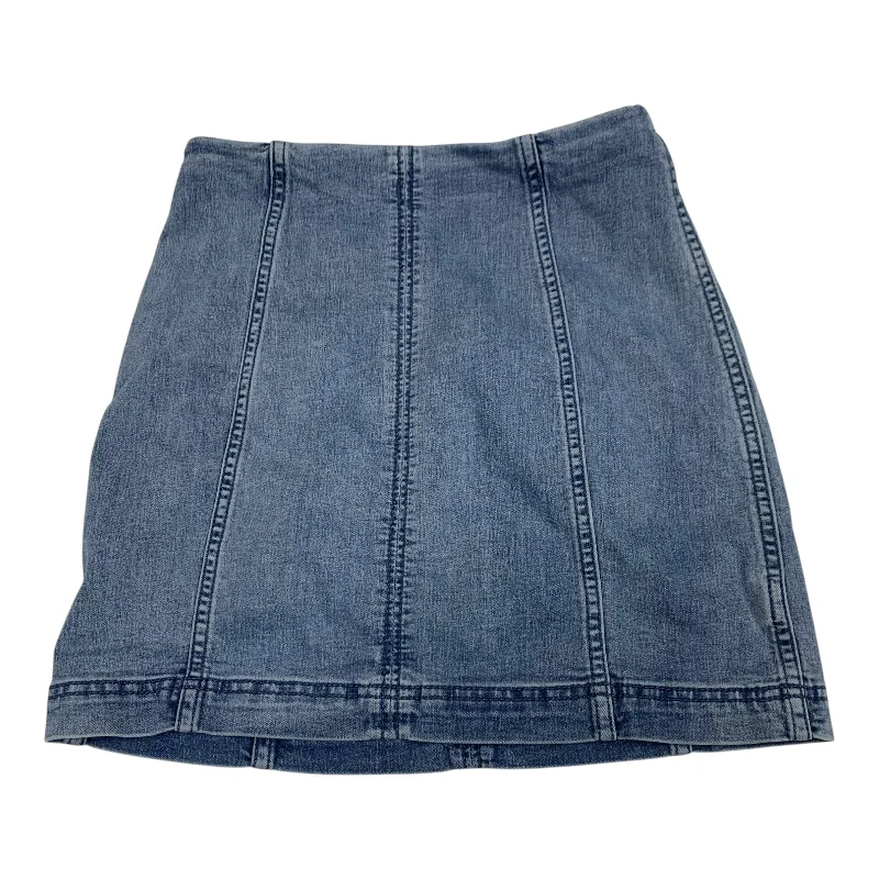 Skirt Mini & Short By Free People In Blue Denim, Size: 4