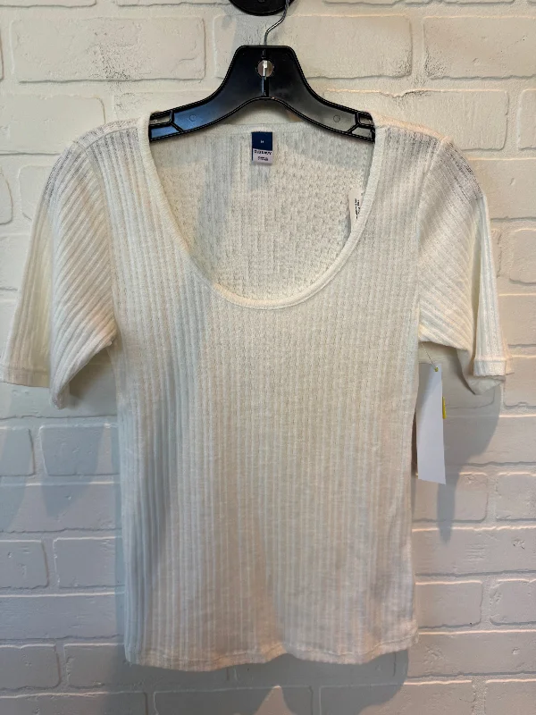 Top Short Sleeve Basic By Old Navy In White, Size: M