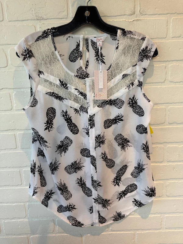 Top Short Sleeve By Candies In Black & White, Size: M