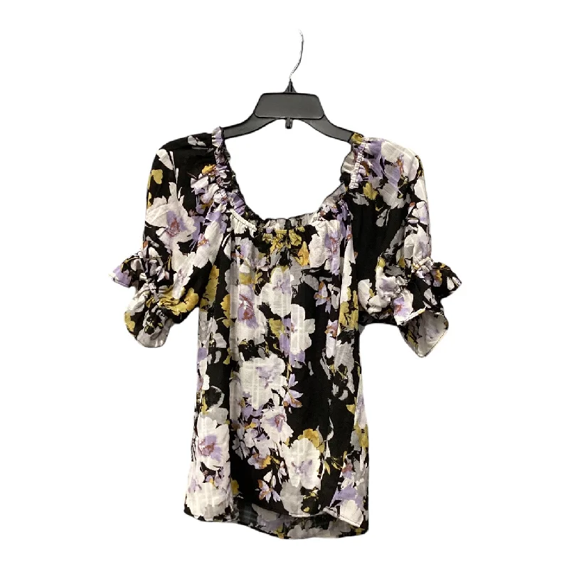 Top Short Sleeve By Chenault In Floral Print, Size: M