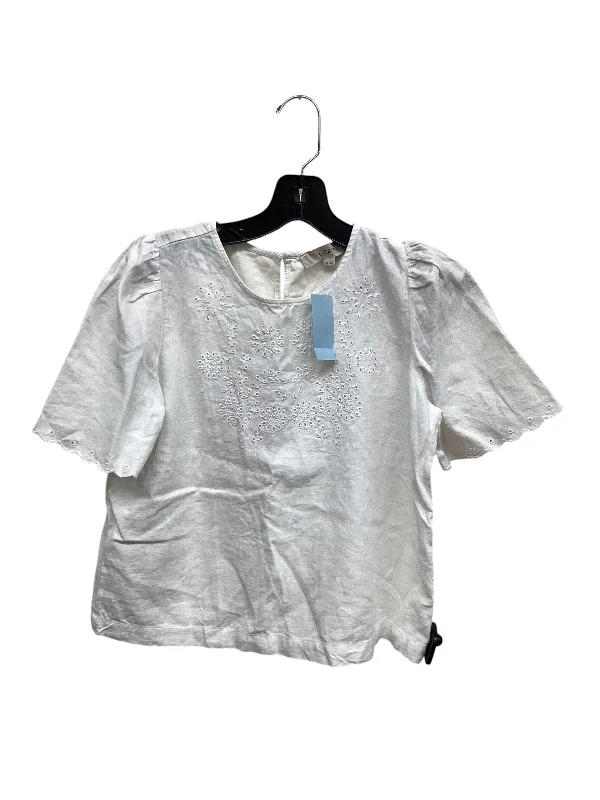 Top Short Sleeve By Loft In White, Size: Xs