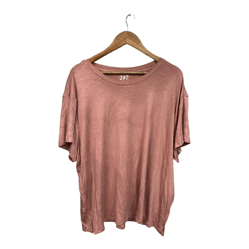 Top Short Sleeve By Maurices In Pink, Size: 2x