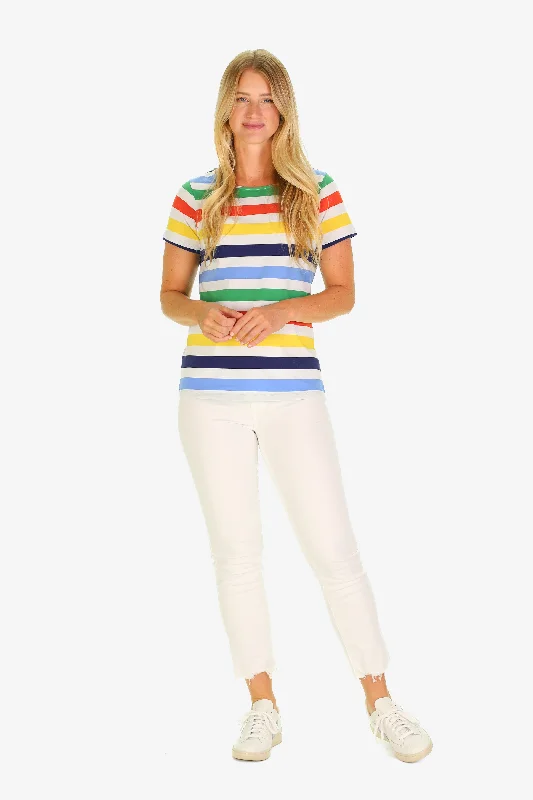 The Short Sleeve Lake Tee in Popsicle Stripe