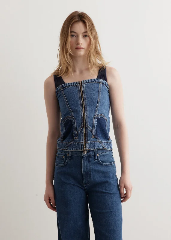 Cove Deconstructed Denim Bustier