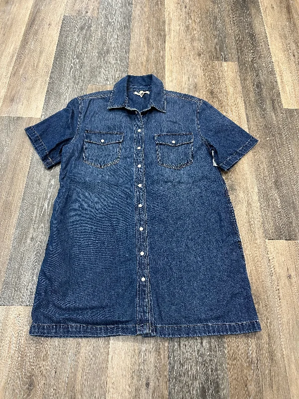 Dress Casual Short By Madewell In Blue Denim, Size: L