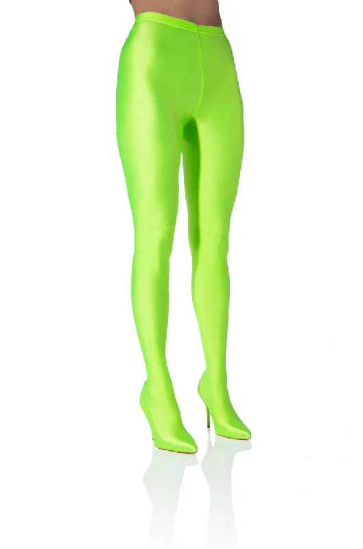 AZALEA WANG STAR STRETCH SEXY STILETTO PANT BOOT IN LIME