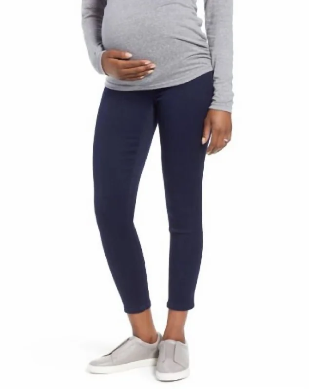 Butter Ankle Maternity Pull On Leggings Jeans In Blue