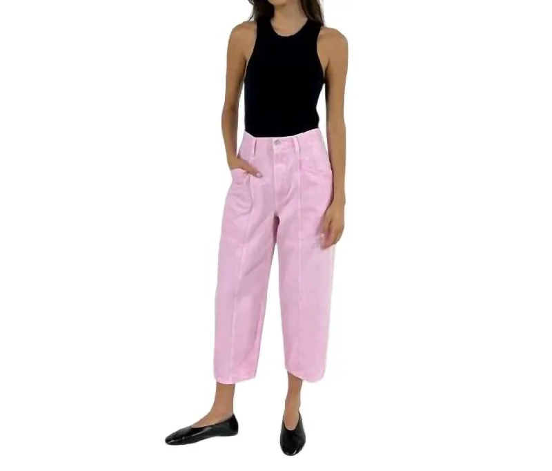 Ellie Utility Taper Pant In Pink Lagoon