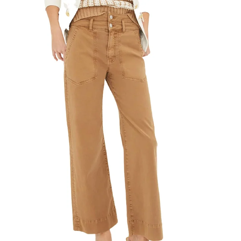 Hilde Patch Pocket-Pocket Pant In Ochre