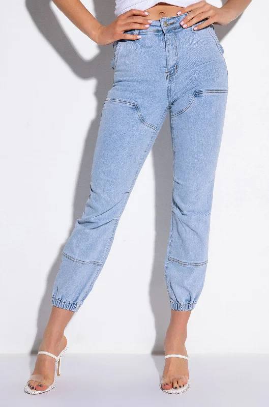 LEAH RELAXED FIT DENIM JOGGER