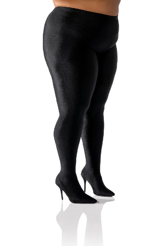 AZALEA WANG STAR STRETCH PLUS SIZE STILETTO PANT BOOT IN BLACK