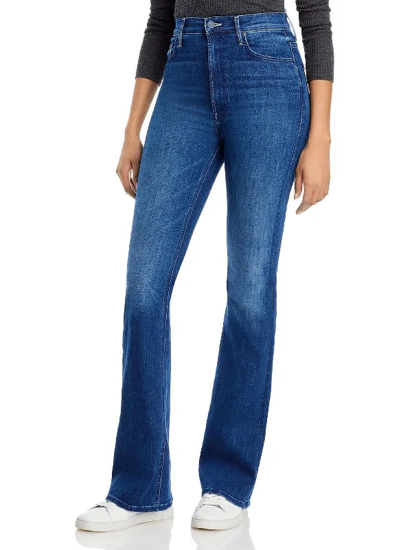 The Mellow Drama Womens Denim Embroidered Bootcut Jeans