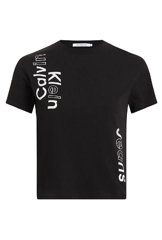 CALVIN KLEIN CROPPED LOGO TSHIRT