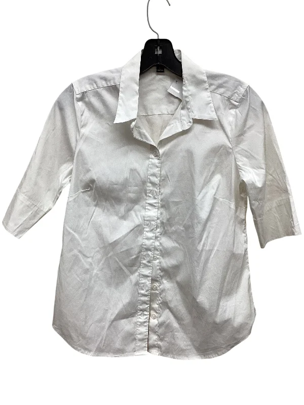 Top 3/4 Sleeve By Ann Taylor In White, Size: Sp