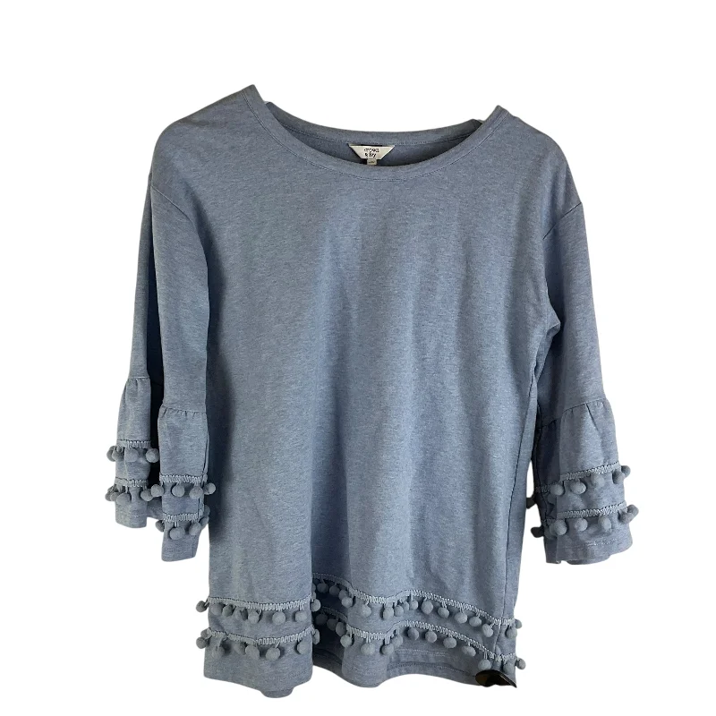 Top 3/4 Sleeve By Crown And Ivy In Blue, Size: S