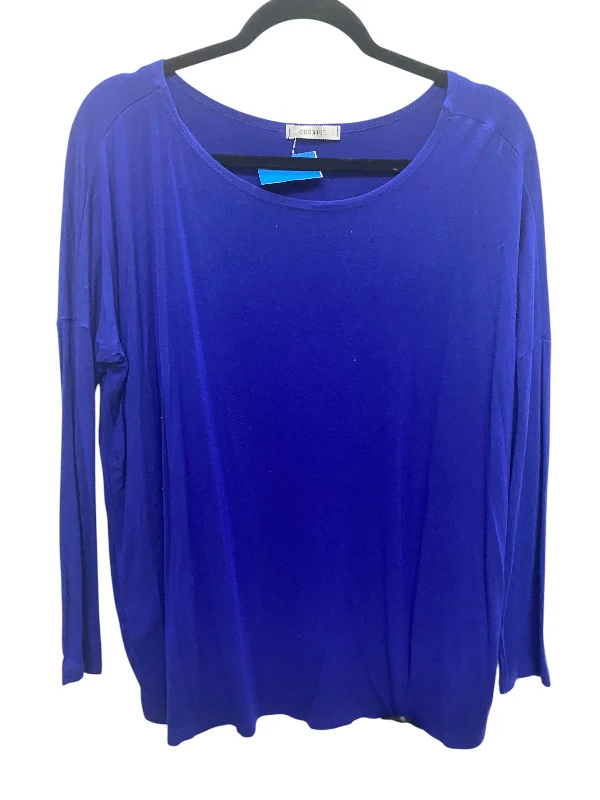 Top Long Sleeve Basic By Cherish In Blue, Size: S