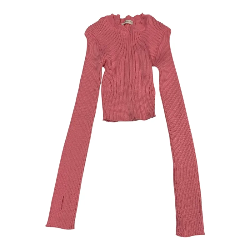 Top Long Sleeve By Oneeleven In Pink, Size: M