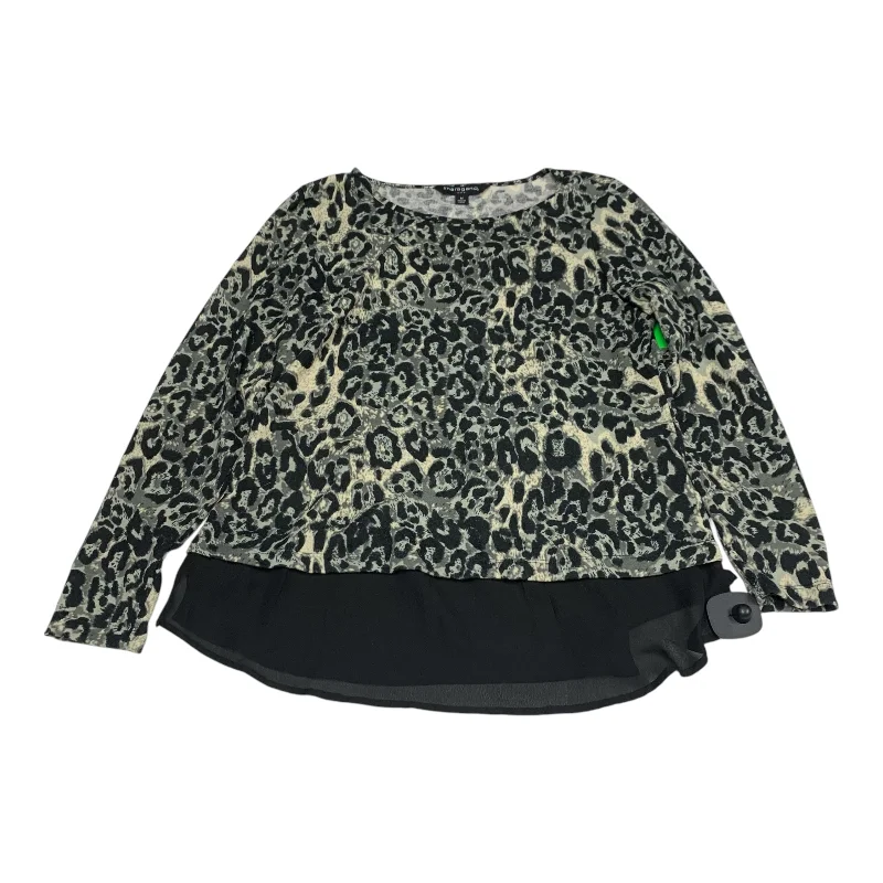 Top Long Sleeve By Sharagano In Animal Print, Size: M