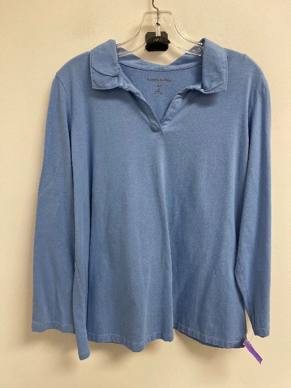 Top Long Sleeve By Woman Within In Blue, Size: Xl