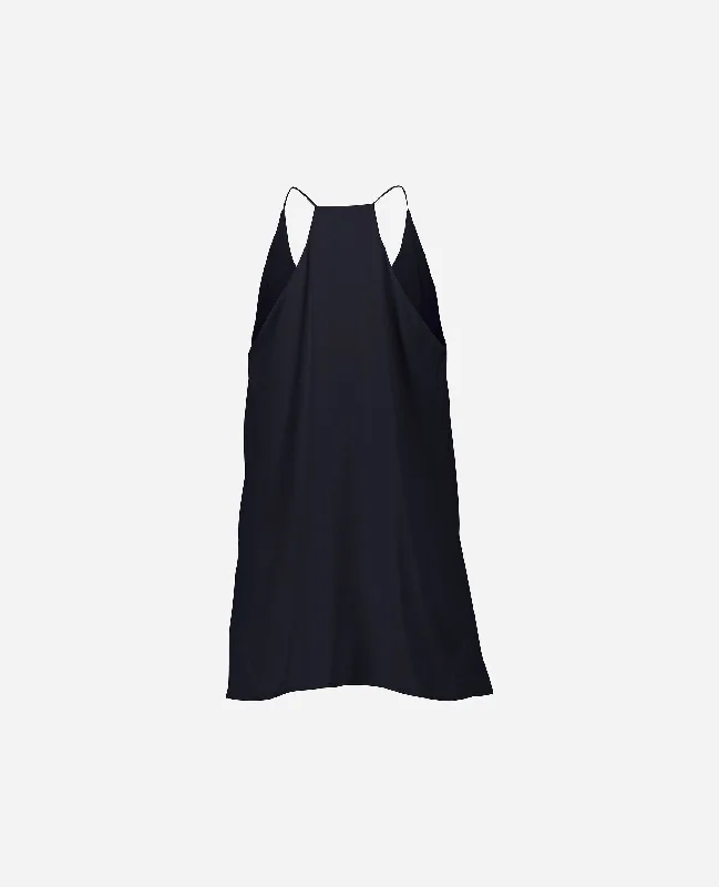 Top aus Seide in Navy